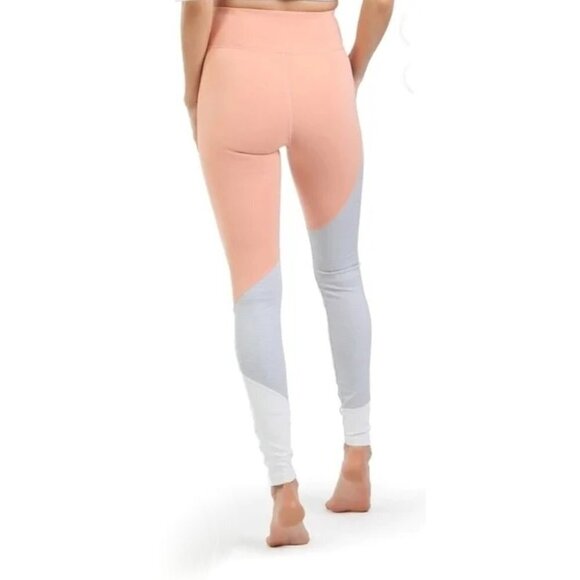 NWT Lazypants coral pink peach, grey & white sports bra top & leggings bundle - Picture 5 of 13